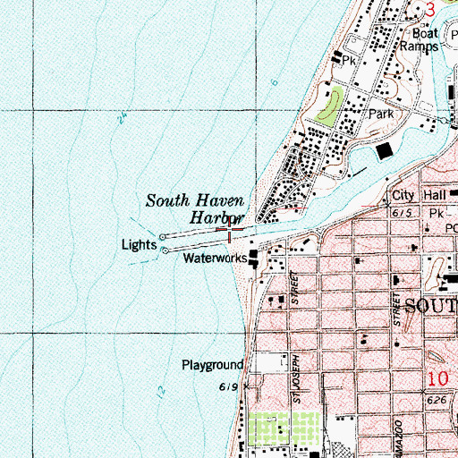 Topographic Map of Black River, MI