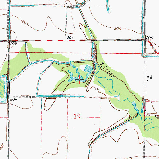 Topographic Map of Baker Brothers Reservoir, AR