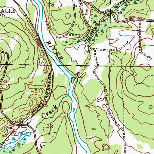 Topographic Map of Blaney Creek, MI