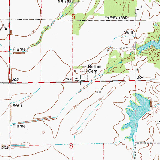 Topographic Map of Bethel Church (historical), AR