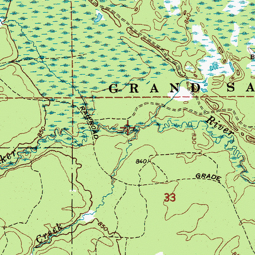 Topographic Map of Blood Creek, MI