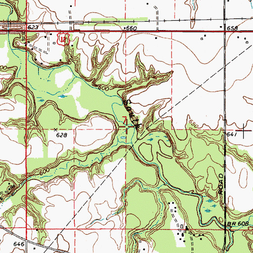 Topographic Map of Blood Run, MI