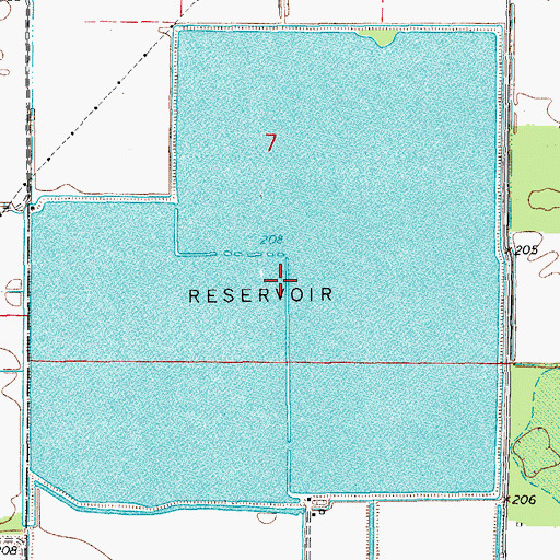 Topographic Map of Brother Reservoir, AR