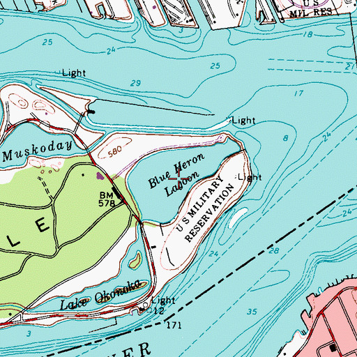 Topographic Map of Blue Heron Lagoon, MI