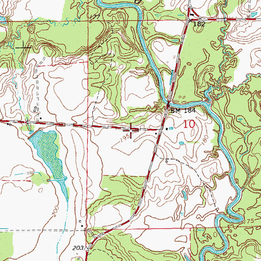 Topographic Map of Brough School (historical), AR
