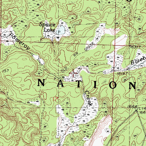 Topographic Map of Bluebill Creek, MI