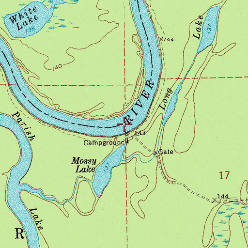 Topographic Map of Buffalo Bend, AR