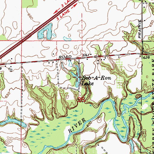 Topographic Map of Bob-A-Ron Lake, MI