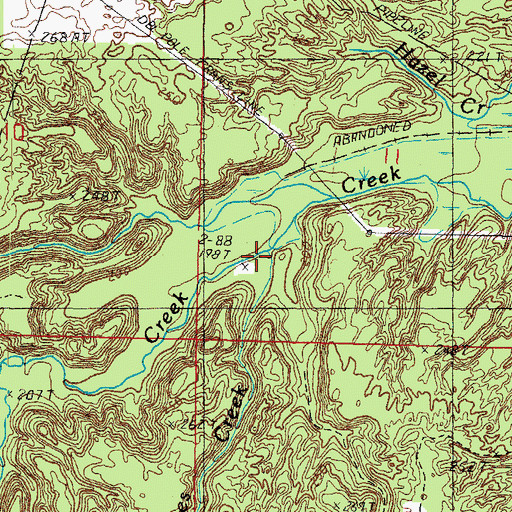 Topographic Map of Boyles Creek, MI