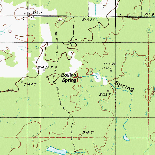 Topographic Map of Boiling Spring, MI