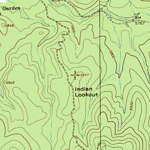 Topographic Map of Indian Lookout, AZ