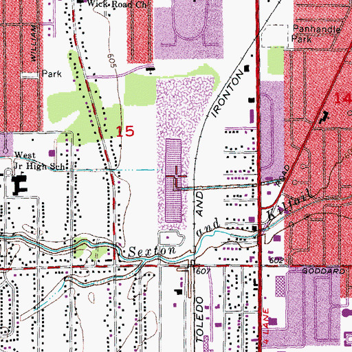 Topographic Map of Bondie Drain, MI