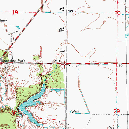 Topographic Map of Center School (historical), AR