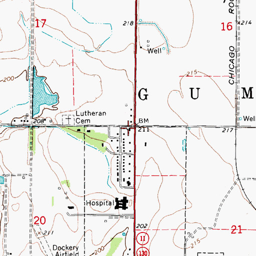 Topographic Map of Central Christian Church, AR