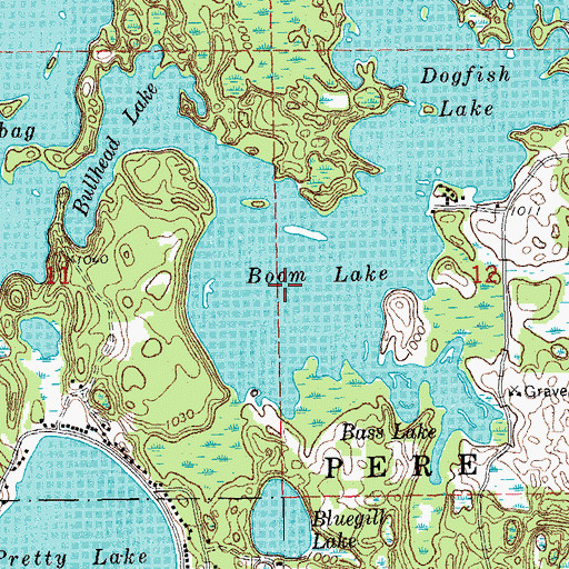 Topographic Map of Boom Lake, MI