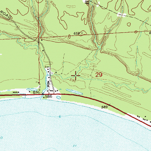 Topographic Map of Borgstrom Creek, MI
