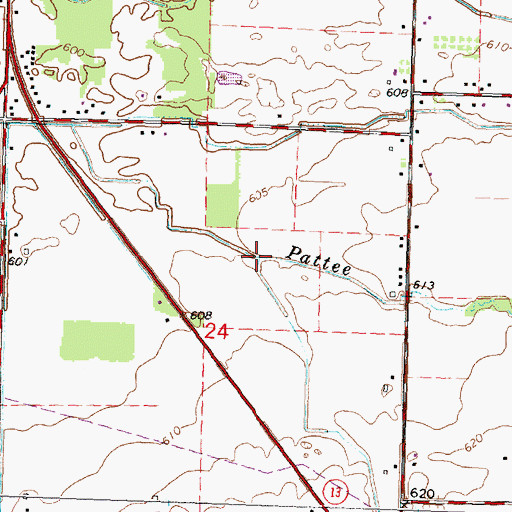 Topographic Map of Bortle Drain, MI