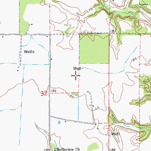 Topographic Map of Clabe Chapel School (historical), AR