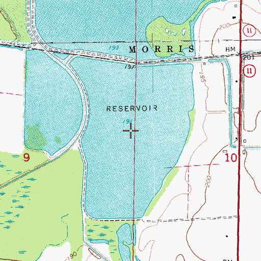 Topographic Map of Cox Reservoir, AR