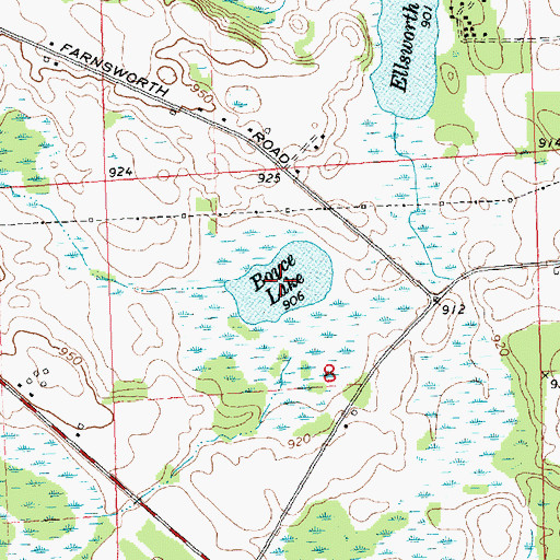 Topographic Map of Boyce Lake, MI