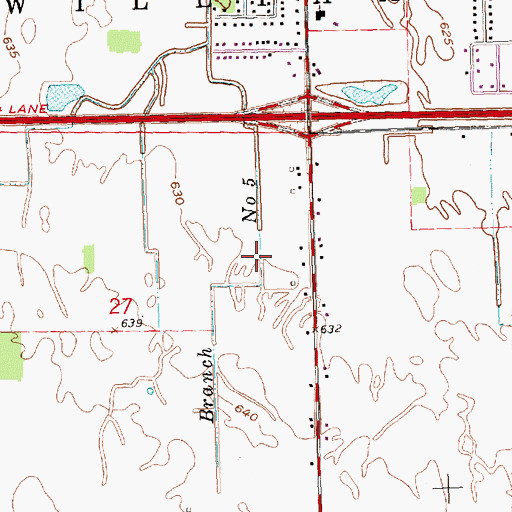 Topographic Map of Branch Number Five, MI