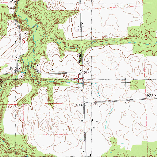 Topographic Map of Branch School, MI