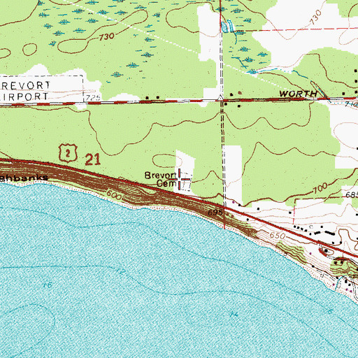 Topographic Map of Western Cemetery, MI