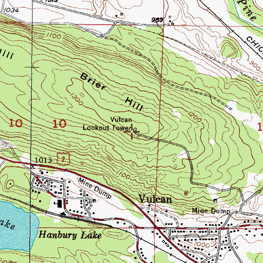 Topographic Map of Brier Hill, MI