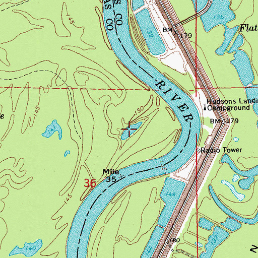 Topographic Map of Flat Lake, AR