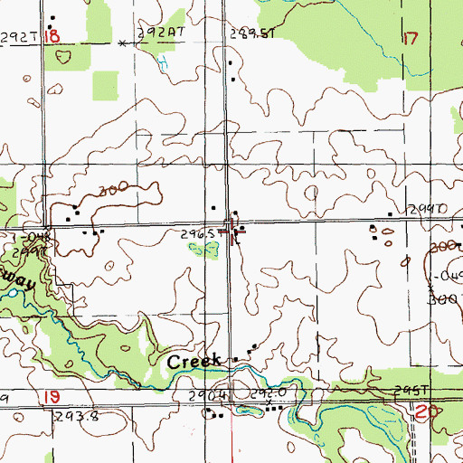 Topographic Map of Brockway Church, MI