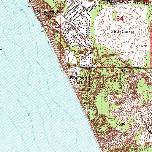 Topographic Map of Kruse Park, MI