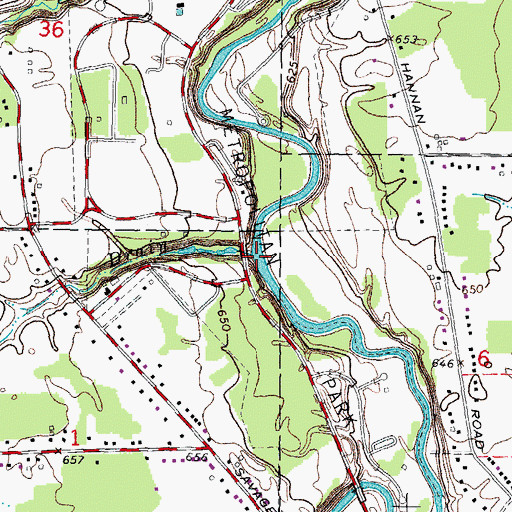 Topographic Map of Brook Drain, MI