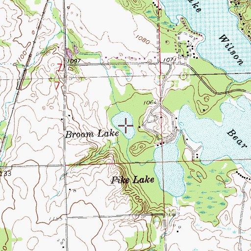 Topographic Map of Broom Lake, MI