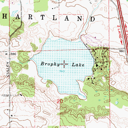 Topographic Map of Lake Walden, MI