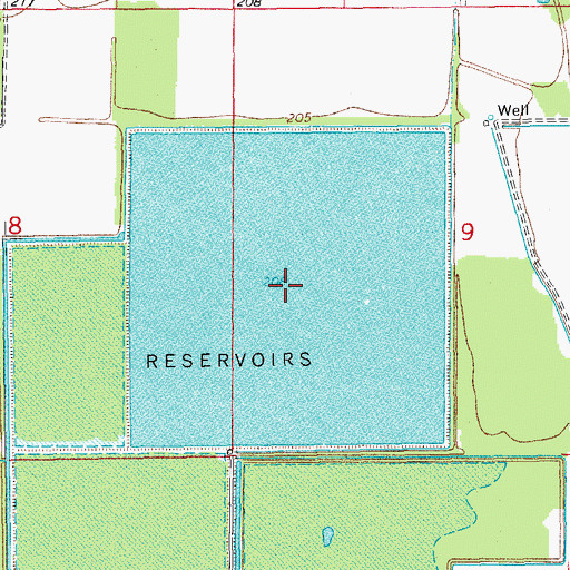 Topographic Map of Fridenburg Reservoir, AR