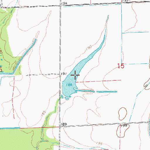 Topographic Map of Fullers Reservoir, AR