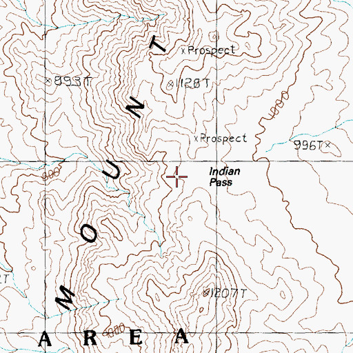 Topographic Map of Indian Pass, AZ