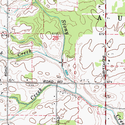 Topographic Map of Buck Creek, MI