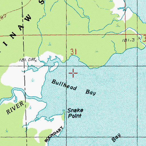 Topographic Map of Bullhead Bay, MI