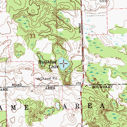Topographic Map of Bullhead Lake, MI