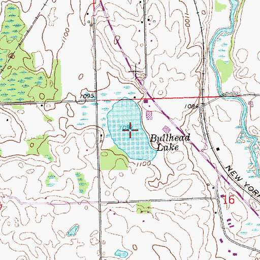 Topographic Map of Bullhead Lake, MI
