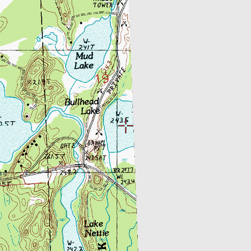 Topographic Map of Bullhead Lake, MI