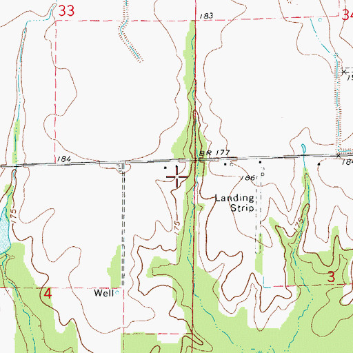 Topographic Map of Johnson School (historical), AR