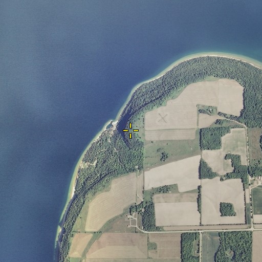 Aerial/Satellite Image of Burnt Bluff, MI