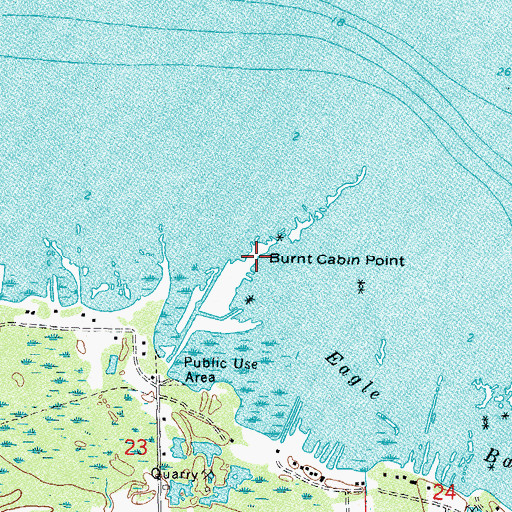 Topographic Map of Burnt Cabin Point, MI