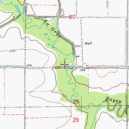 Topographic Map of Lambert Reservoir (historical), AR