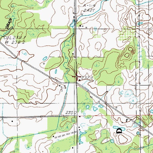 Topographic Map of Butler School, MI