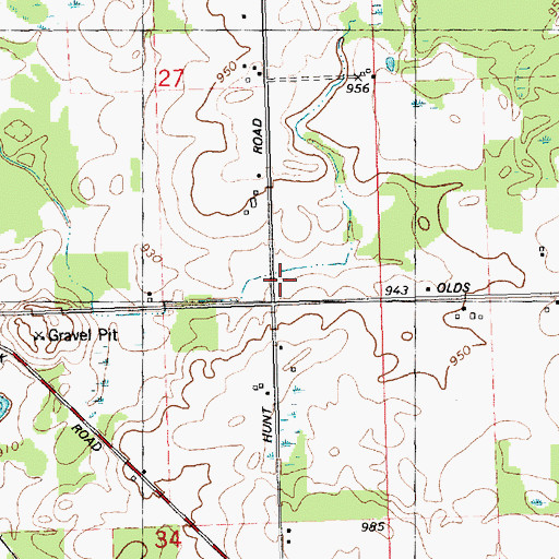 Topographic Map of Butts School, MI