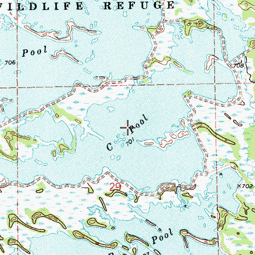 Topographic Map of C Pool, MI