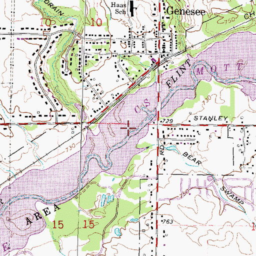 Topographic Map of C S Mott Lake, MI